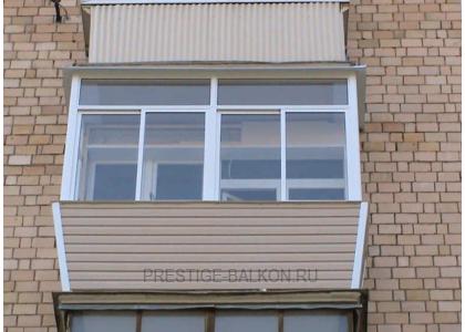 Холодное остекление алюминиевыми окнами с выносом и нащельниками в Жуковском