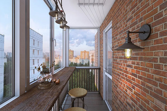 Настенное освещение лоджии в Жуковском